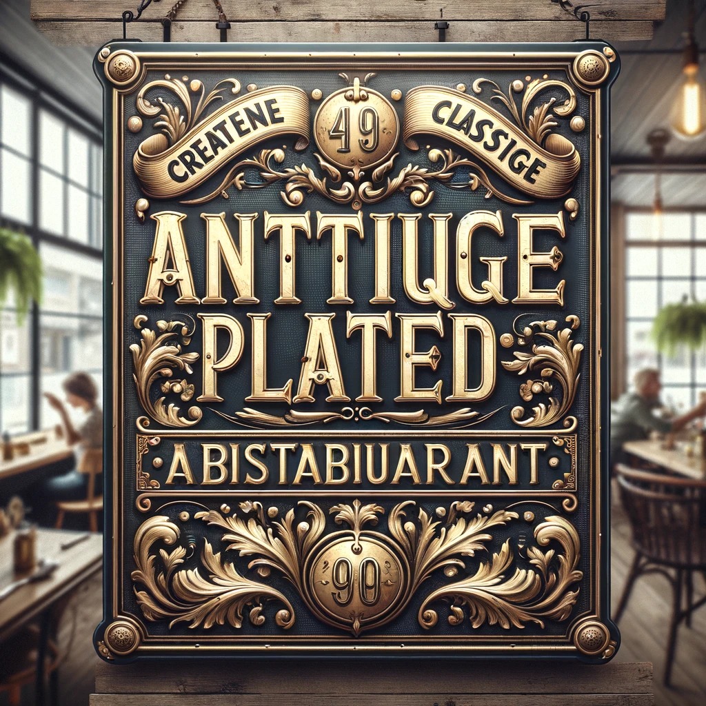 Antique Plated Signage
