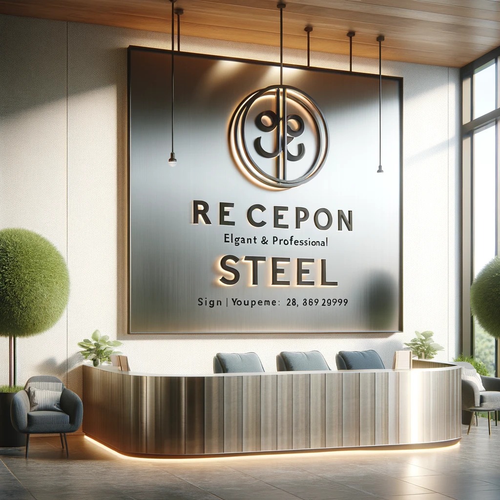 Reception Steel Signage