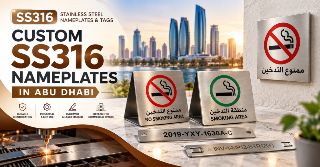 SS316 nameplates Abu Dhabi